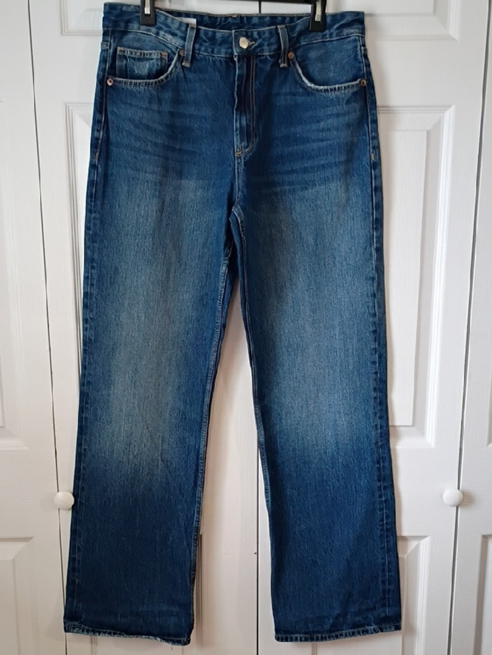 Zara Blue Straight-Wide Leg Jeans Sz 10
